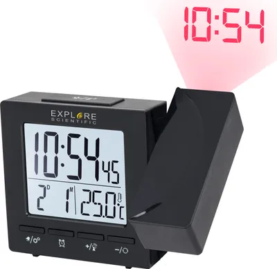 Produktbild von Explore Scientific Funkuhr Projektion Uhrzeit RDP1001 schwarz