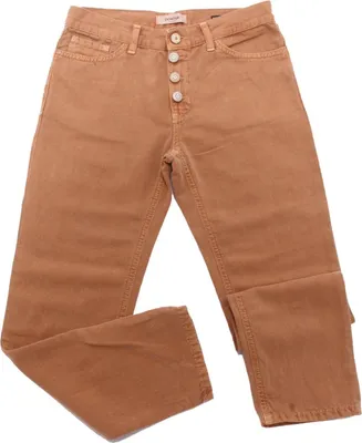 Produktbild von 7940AH pantalone jeans bimba girl DONDUP light brown Baumwolle/linen trouser