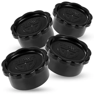 4er-Set Deckel für Sodastream Penguin & Crystal, schwarz