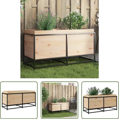Produktbild von The Living Store Pflanzkübel 100x40x50 cm Massivholz Kiefer