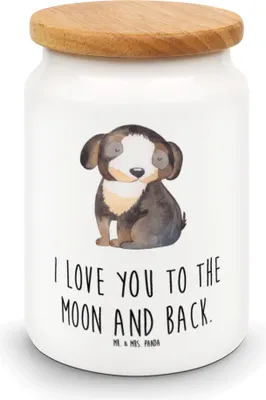 Produktbild von Mr. & Mrs. Panda Kaffeedose Hund Entspannen - Weiß - Geschenk, Liebe, Sprüche, behälter, Aufbewahrungsdose, Verliebt, Teedose, Keksdose, Süß, Dose