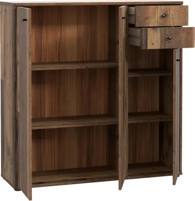 Zdjęcie produktu dla Kommode >Tembi< in Old Wood Vintage - 108,8x111,1x34,8cm (BxHxT)