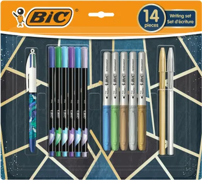 Zdjęcie produktu dla BIC Kids Metallic zestaw piśmienniczy 14 sztuk