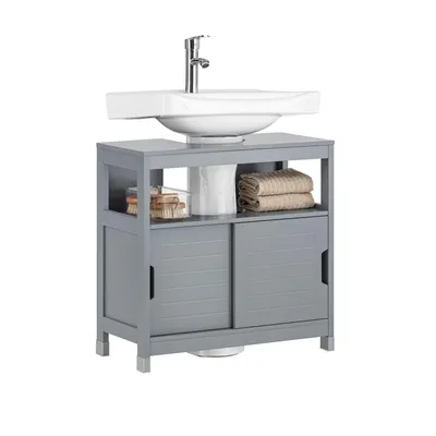 Produktbild von SoBuy FRG128-II-SG Waschbeckenunterschrank Badmöbel Badezimmerschrank Waschtisch Unterschrank