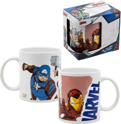 Produktbild von Avengers Comic Heroes Tasse 325ml Marvel Keramikbecher im Geschenkset