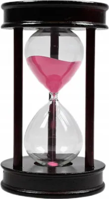 Produktbild von Premium Holz Sanduhr 5 Minuten - Kompakter Timer für schnelle Aufgaben & Fokus