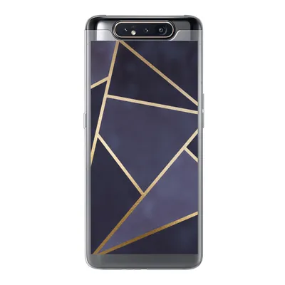 Produktbild von MuchoWow® Handyhülle Schutzhülle Hülle für Samsung Galaxy A80 Marmor - Blau - Collage Silikon Softcase Handy Hülle - Schutzdeckel