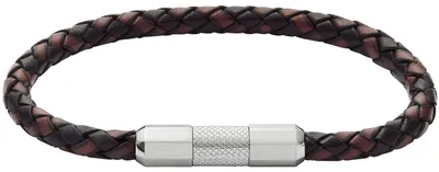 Produktbild von Fossil JF04918040 Herren Armband Edelstahl Silber Schwarz-Braun 22 cm