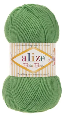 100g Strickgarn ALIZE Baby Best 485 pistaziengrün Babywolle
