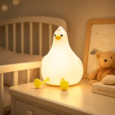 Obrázek produktu pro Auxmir Stilllicht pro děti a kojence, 2000 mAh, LED noční lampička ze silikonu s časovačem