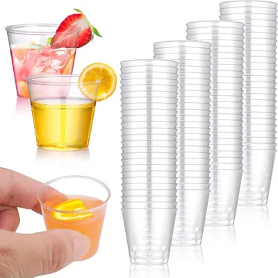 Immagine prodotto di Hejo 100 pezzi bicchieri di plastica bicchierini 30ml materiale PS set