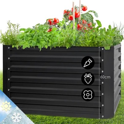 Zdjęcie produktu dla BlumfeldtHigh Grow Straight, podwyższona grządka, 100 x 60 x 100 cm, 600 l, stal