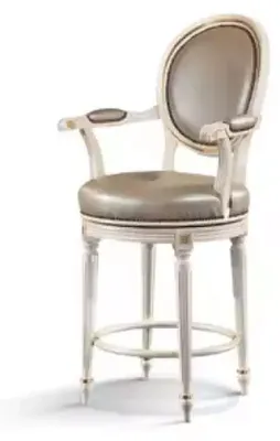 Produktbild von Rund Sitzhocker Holzhocker Massivholz Hocker Stühl Barhocker Silber Neu