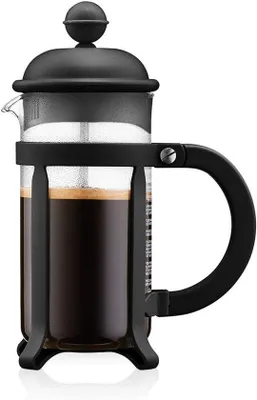 Image de Machine à filtre pour café, 3 tasses, 0,35 litre, noire, 75 x 135 x 189 cm, en acier inoxydable - 1903-01