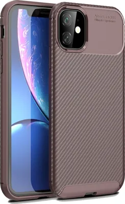 Produktbild von Mobigear Racing iPhone 12 Pro Max Hülle Flexibles TPU Backcover - Braun