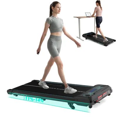 Produktbild von Laufbander Walking Laufband für zuhause & im Büro - Walking Pad bis 6 km/h (leiser Motor), ideal als Desk Laufband am Schreibtisch, Joggen möglich