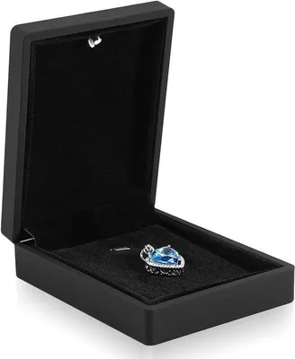 Produktbild von LED-verlichte Sieradendisplaydoos van Pluche Materiaal - 4 Soorten Ringhanger Armband Ketting - Geschenkopbergdoos mit LED-Licht für Vorschlag