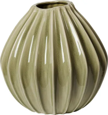 Produktbild von Broste Copenhagen Wide Vase XL Dry sage 40cm