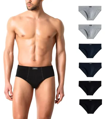 Produktbild von Set mit 6 Herren Unterhosen aus Baumwolle mit elastischem Design