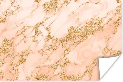 Produktbild von MuchoWow® Poster Marmor - Roségold - Glitter 120x80 cm - Bilder