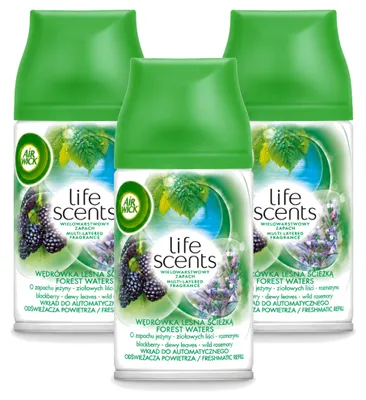 Zdjęcie produktu dla 3 sztuki wkładów zapachowych Air Wick Life Scents Boswateren do dyfuzora Freshmatic - pojemność 250 ml - zestaw ekonomiczny