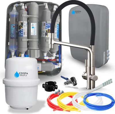 Obrázek produktu pro Filtr na vodu RO7 Slim s kuchyňskou baterií Flexible, 7 stupňů filtrace, reverzní osmóza, INOX, 75 GPD