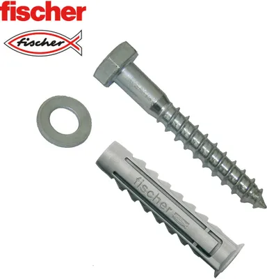 Image de Chevilles et vis Fischer 535512 Chevilles et vis 2 pièces (10 x 80 mm)
