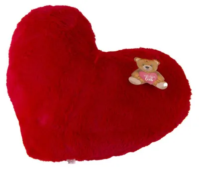 Produktbild von Plüschkissen Herz rot 32x25cm von La Vida