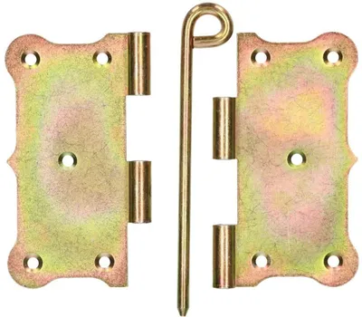 Immagine prodotto di KOTARBAU: Cerniere per fondali, 100 pezzi. Strisce di supporto per tavoli, 100 pezzi, dimensioni 100 x 2 mm, zincate a caldo (giallo)