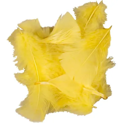 Produktbild von Flauschfedern, Größe 7-8 cm, Gelb, 50g
