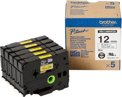 Obrázok produktu pre Brother HGE-651V5, Čierna, Tepelný prenos, Čína, 5 rok / roky, PT-9500PC PT-9700PC PT-9800PCN RL-700S, 67,6 mm