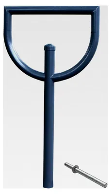 Produktbild von Fahrradanlehnbügel 118x56cm aus pulverbeschichtetem Stahl für 2 Fahrräder in Anthrazit