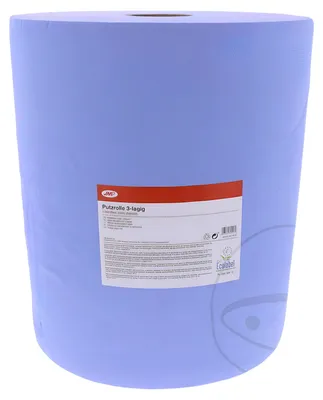 Image de Rouleau de papier de nettoyage JMP 3 plis 1000 feuilles bleu 340m cellulose