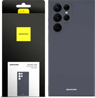 Image de Coque en silicone SPACECASE Coque en silicone pour Galaxy S22 Ultra Black