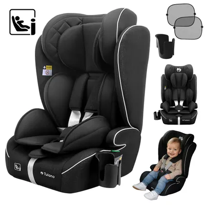 Obrázek produktu pro TULANO Zooma 25 | Dětská autosedačka od 15 měsíců do 12 let (76-150 cm) | Černá