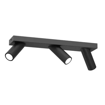 Immagine prodotto di Faretto Tublon nero opaco 3xGU10x8W in metallo, dimensioni: 15x50x10 cm, IP20, Luminex
