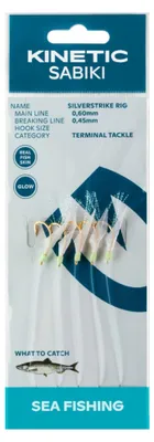 Produktbild von Kinetic Sabiki SilverStrike #4 Fishskin/Flash Heringsvorfach Heringssystem