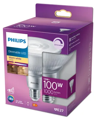 Produktbild von Philips Reflektor 100W PAR38 E27, 13 W, 100 W, E27, 1000 lm, 25000 h, Warmweiß