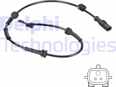 Produktbild von DELPHI ABS Sensor Raddrehzahl Vorne für RENAULT KANGOO Express (FW0/1) SS20799