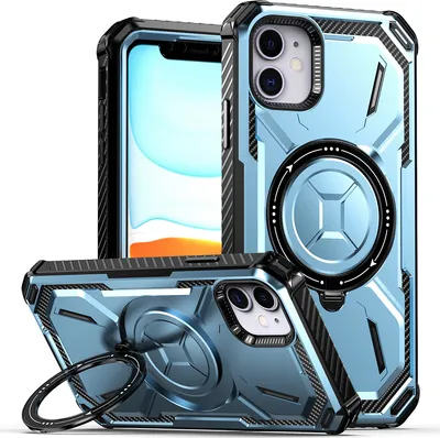 Produktbild von Schutzhülle für iPhone 11 Magnetisches Kickstand Hülle, Kompatibel mit Magsafe Ladegerät Blau