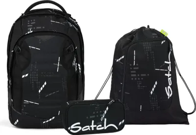 Produktbild von Satch, Schulrucksack-Set MATCH PLUS Ninja Matrix 3-tlg., ab. 5. Klasse