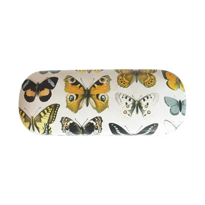 Produktbild von Sass & Belle Brillenetui Vintage Butterflies inkl. Reinigungstuch Hartschale ca. 16x6x3,5 cm