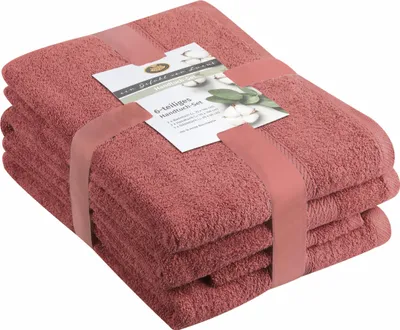 Zdjęcie produktu dla Zestaw ręczników GÖZZE Lucia, 6 szt., 100% bawełna, 480 g/m², kolor: czysta czerwień