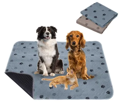 Immagine prodotto di Tappetino per l'addestramento lavabile - Riutilizzabile - Assorbente - 90 x 80 cm - Adatto per cani/gatti - Economico - Tappetino per cuccioli