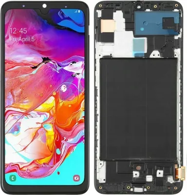 Produktbild von LCD displej a dotykové sklo, náhradní displej pro Samsung Galaxy A70 (OLED) s rámečkem, náhradní díly pro smartphone