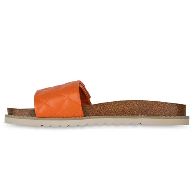 Produktbild von VAN HILL Damen Übergrößen Pantoletten Sandalen Gesteppt Profil-Sohle Schuhe 841272, Farbe: Orange, Größe: 43