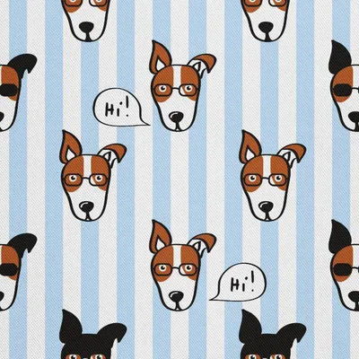 Immagine prodotto di DEKOSTOFFE OUTDOOR OXFORD - Motivo cane con occhiali