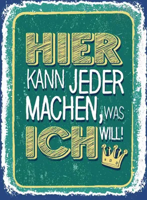Produktbild von vianmo Holzschild 40x30 cm hier kann jeder machen was ich Dekoration