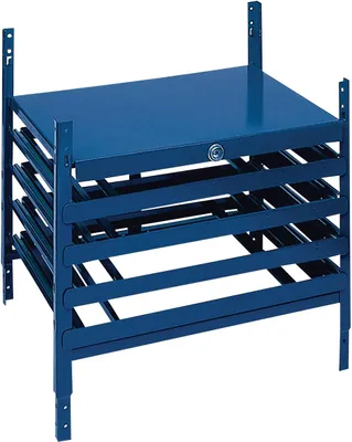 Image de Bloc tiroirs LOGS 220 H520xL540xP390mm 4 tiroirs verrouillables pour bacs bleu