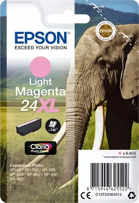 Image de Epson C13T24364012 Epson Tintenpatrone XL light magenta Claria Photo HD   T 2436